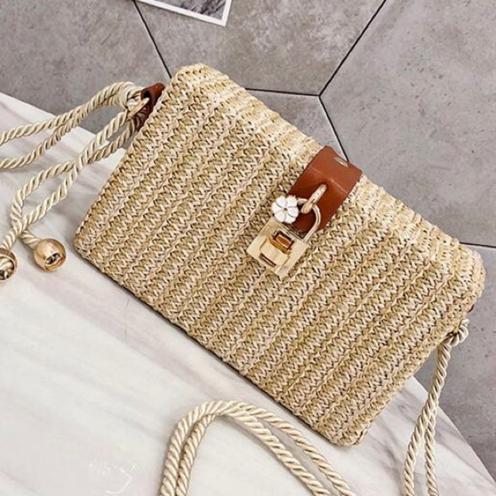 Meadow, Picnic Basket inspired Shoulder Bag BEIGE - Picture 4 of 9